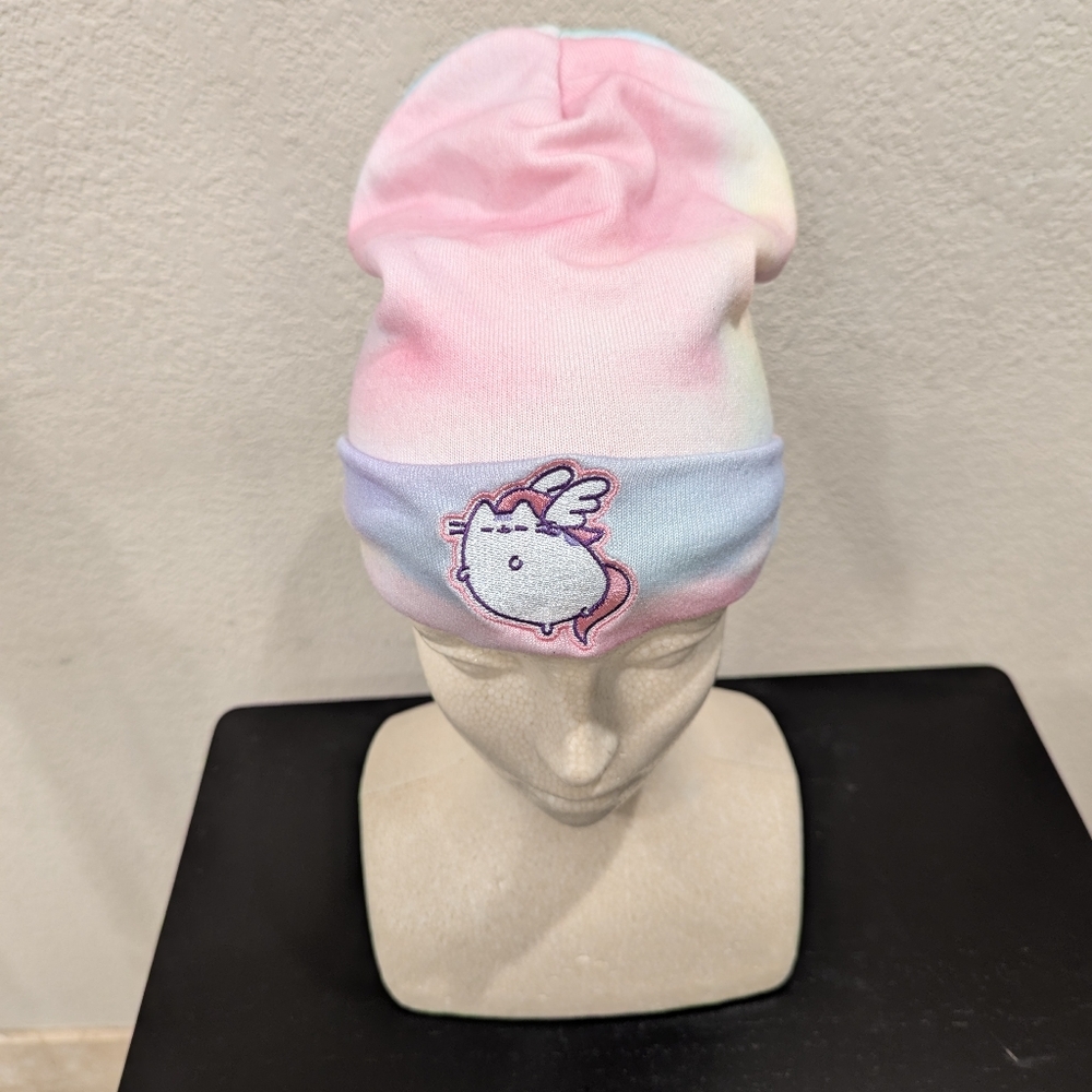 Pusheenicorn Embroidered Beanie Hat -Color Washed Multicolored